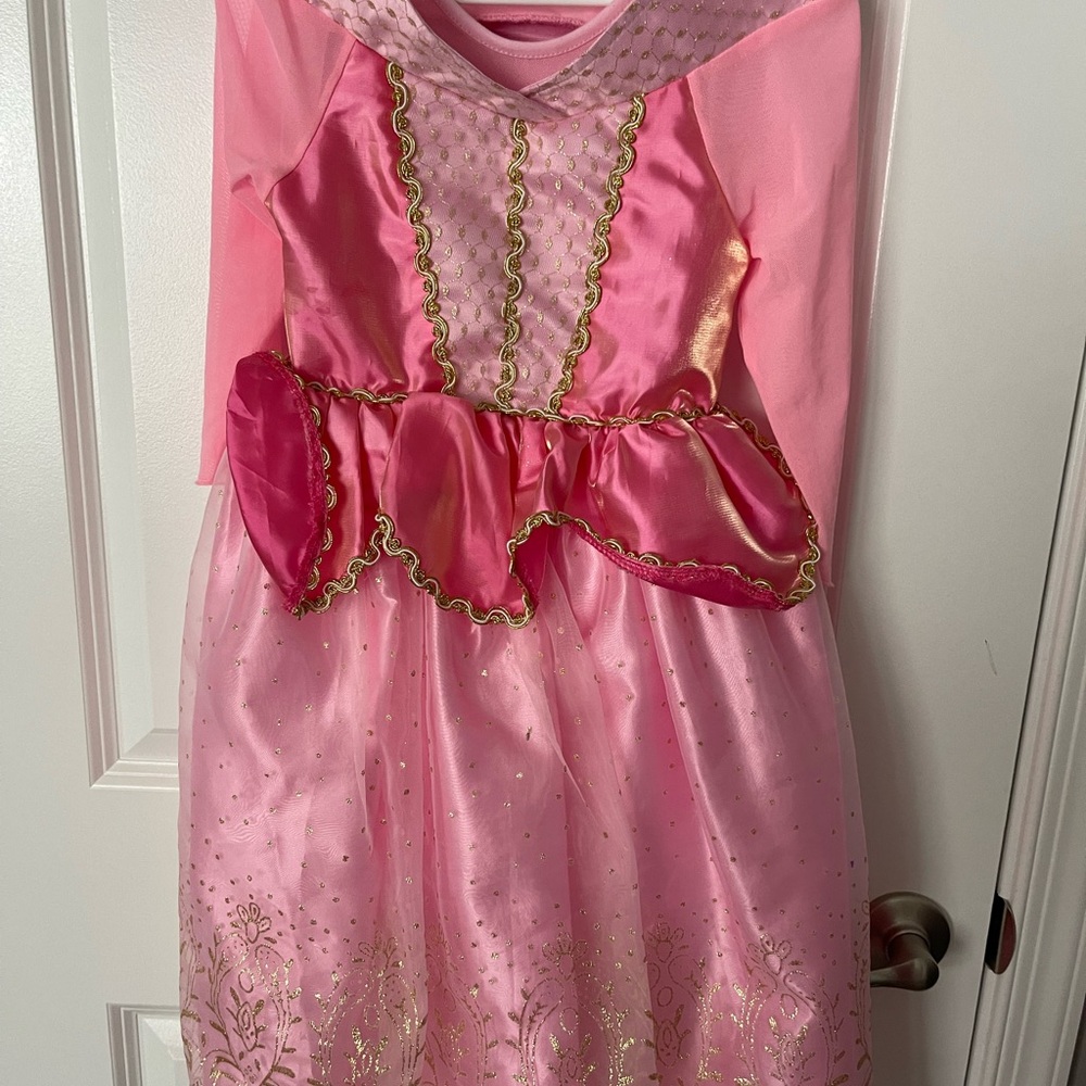 Pink and Gold Aurora Princess Costume for Girls, size 120 (3-4)